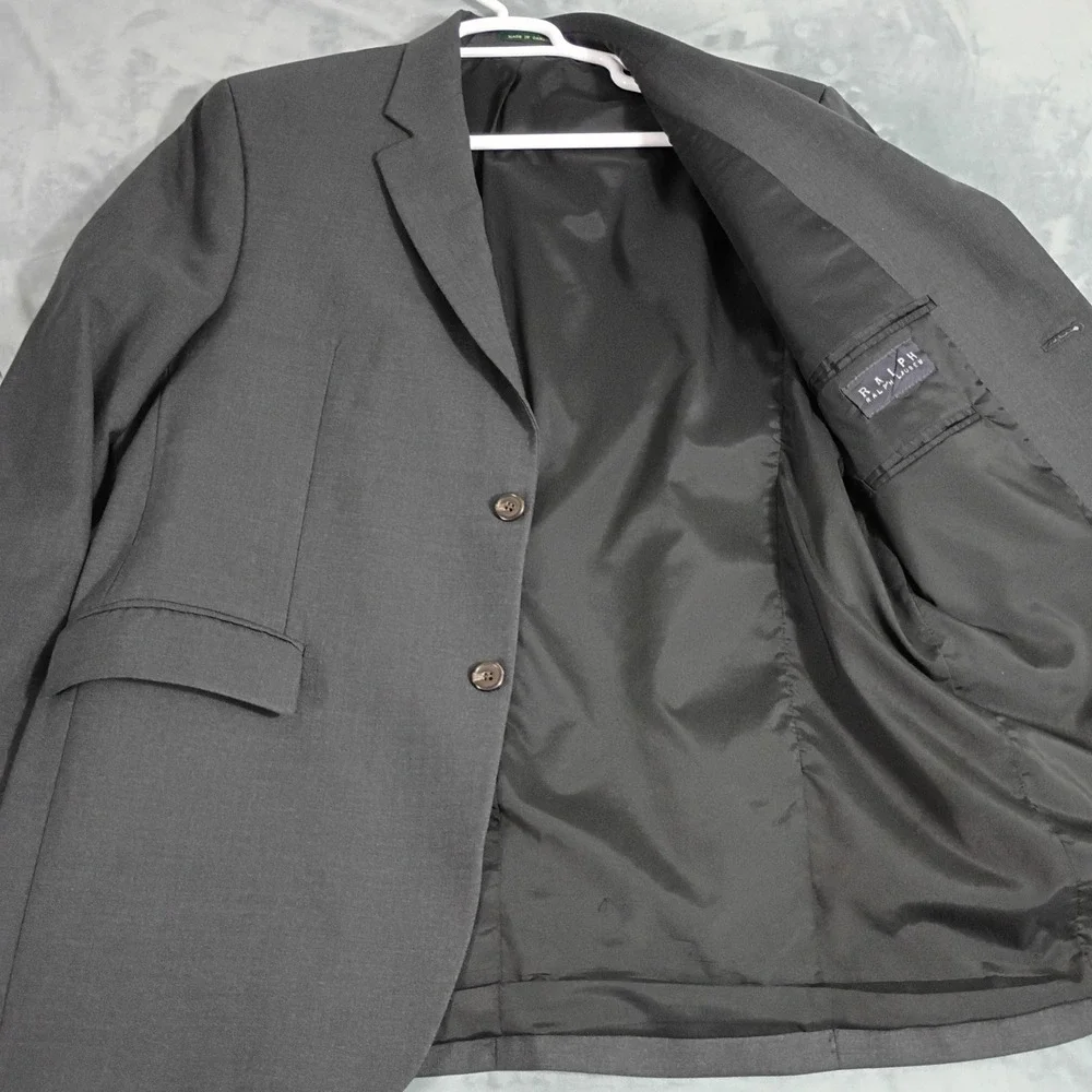 Ralph Lauren Mens Grey Two Button Blazer Sport Coat Dillard's Exclusive 44r